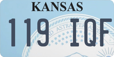 KS license plate 119IQF