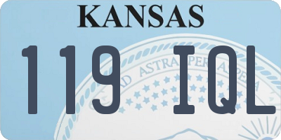 KS license plate 119IQL