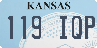 KS license plate 119IQP