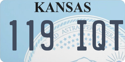 KS license plate 119IQT
