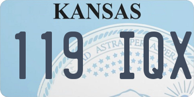 KS license plate 119IQX