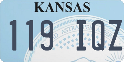 KS license plate 119IQZ