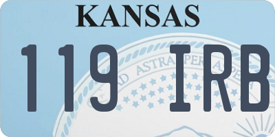 KS license plate 119IRB