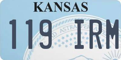 KS license plate 119IRM