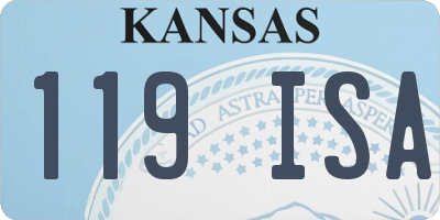 KS license plate 119ISA