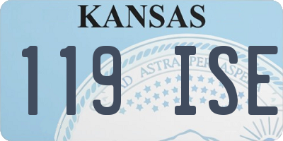 KS license plate 119ISE