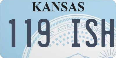 KS license plate 119ISH
