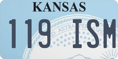 KS license plate 119ISM