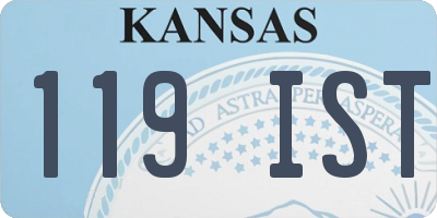 KS license plate 119IST