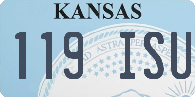 KS license plate 119ISU
