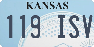 KS license plate 119ISV