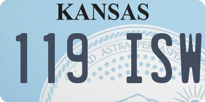 KS license plate 119ISW
