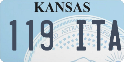 KS license plate 119ITA