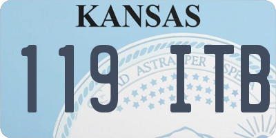 KS license plate 119ITB