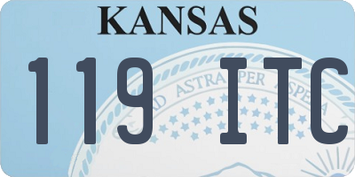 KS license plate 119ITC
