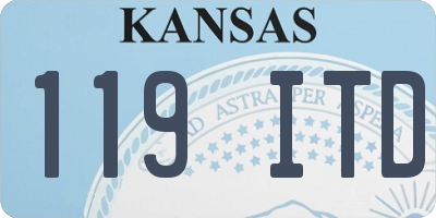 KS license plate 119ITD