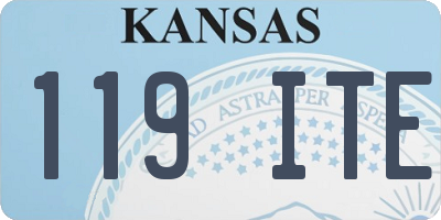KS license plate 119ITE