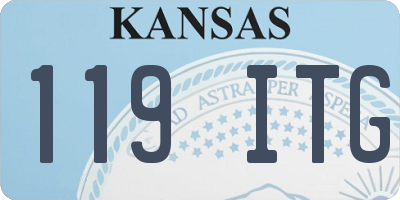 KS license plate 119ITG