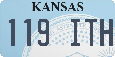 KS license plate 119ITH