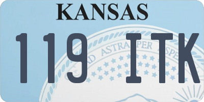 KS license plate 119ITK