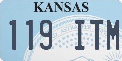 KS license plate 119ITM