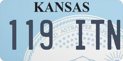 KS license plate 119ITN