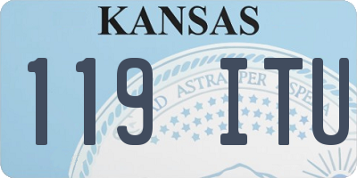 KS license plate 119ITU