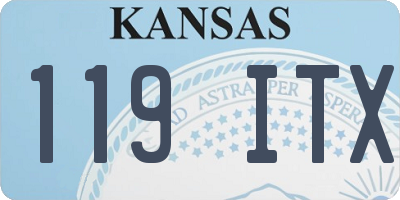 KS license plate 119ITX