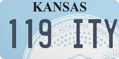 KS license plate 119ITY