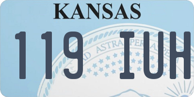 KS license plate 119IUH