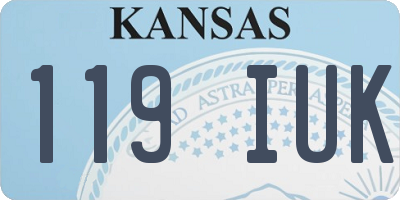 KS license plate 119IUK