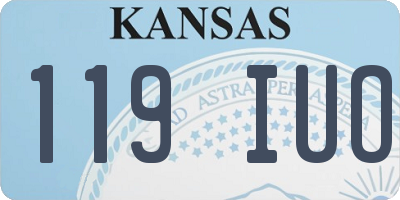 KS license plate 119IUO