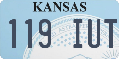 KS license plate 119IUT