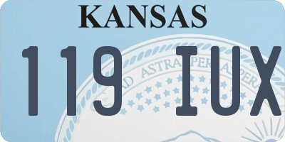 KS license plate 119IUX