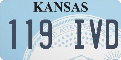 KS license plate 119IVD