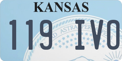 KS license plate 119IVO