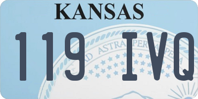 KS license plate 119IVQ