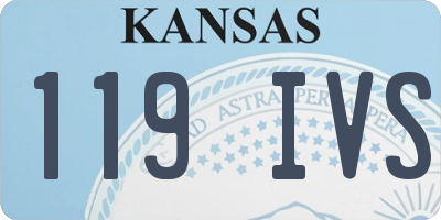 KS license plate 119IVS