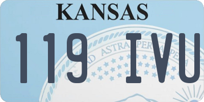 KS license plate 119IVU