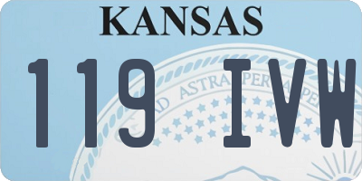 KS license plate 119IVW