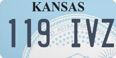 KS license plate 119IVZ