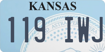 KS license plate 119IWJ