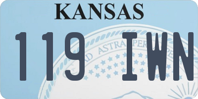 KS license plate 119IWN