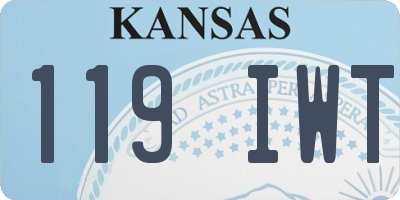 KS license plate 119IWT