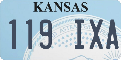 KS license plate 119IXA