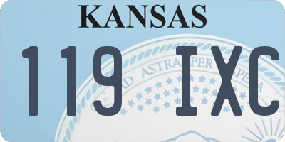 KS license plate 119IXC
