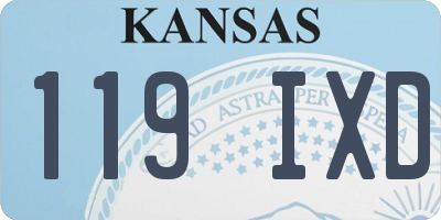 KS license plate 119IXD
