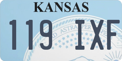 KS license plate 119IXF