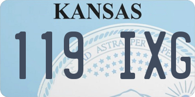 KS license plate 119IXG