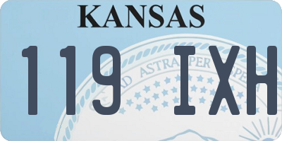 KS license plate 119IXH